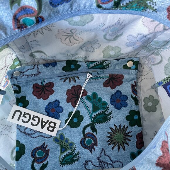NWT Baggu Regular Cloud Carry-on - Digital Denim Birds - Picture 3 of 8